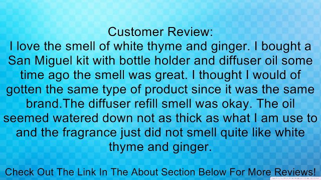 San Miguel / Pomeroy Reed Diffuser Refills Review