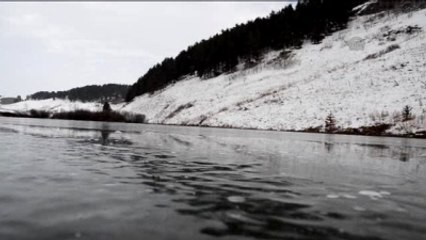 Sarıkamış'taki Ördek Gölü Tamamen Dondu