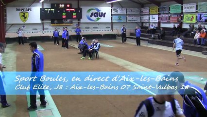 Download Video: Troisième tour, tir progressif, Aix-les-Bains contre Saint-Vulbas, Sport Boules, J8 Elite 2014 2015