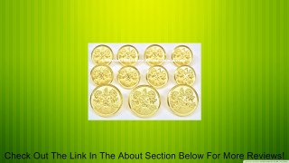 Premium WATERBURY ~GOLD DRAGONS CREST~ METAL BLAZER BUTTON SET ~ 11-Piece Set of Shank Style Fashion Buttons For Single Breasted Blazers, Sport Coats, Jackets & Uniforms ~ METALBLAZERBUTTONS.COM Review