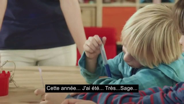 Quand des enfants écrivent une carte de Noel au père Noel, puis à leurs parents