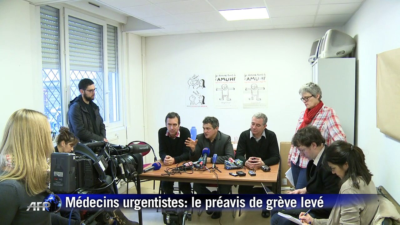 Médecins urgentistes: le préavis de grève levé "dès aujourd'hui"