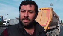 İstanbul'da Kamyoncular Eylem Yaptı