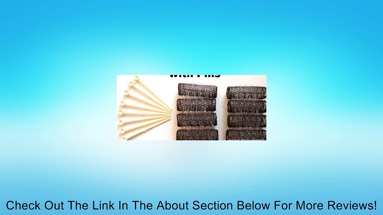 16 BRUSH ROLLERS & PINS Small Mini Hair Curlers Bristles 2" x 1/2" Kids Pageants (2 packs) Review