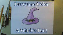 How to draw an easy cartoon witches hat  step by step