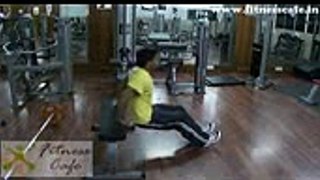 bench dips to target triceps muscle from fitness cafe gymkoramangalabangalore