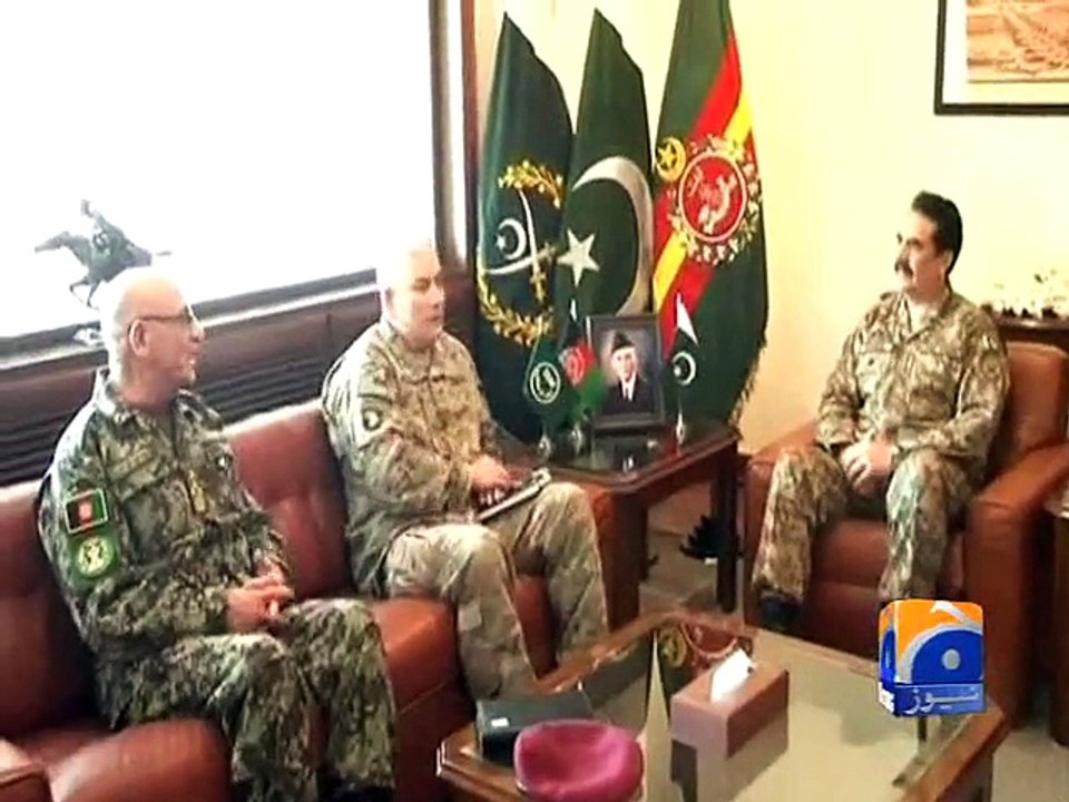 Afghan Army chief & ISAF commander Assure support to Pakistan 23rd December 2014