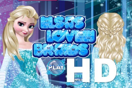 Dating and kissing games - Princess Elsa Lovely Braids Game - Gameplay Walkthrough