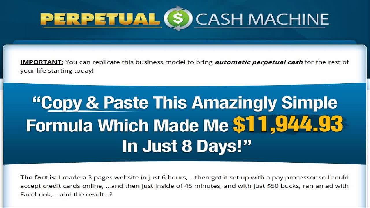 Perpetual Cash Machine By Jonathan Teng