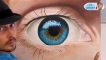 How To Draw A Realistical Eye Painting in Dry Brush Technique