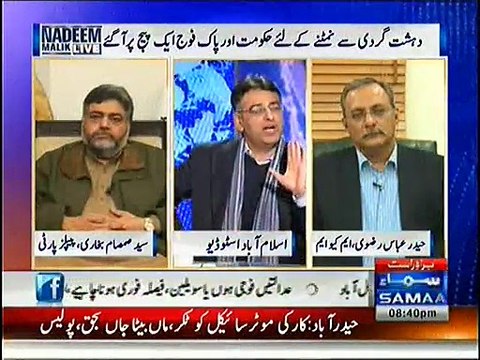 Asad Umar broke Glass on Nadeem Malik Show