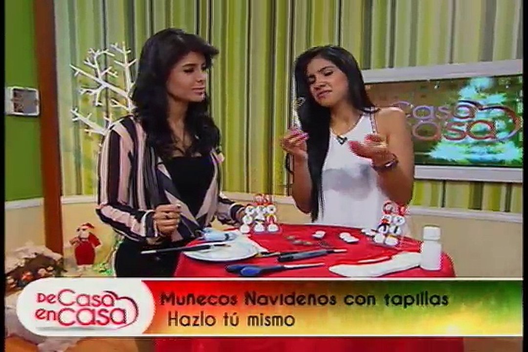 De Casa En casa - Manualidades navideñas con tapillas con Pamela Sambrano