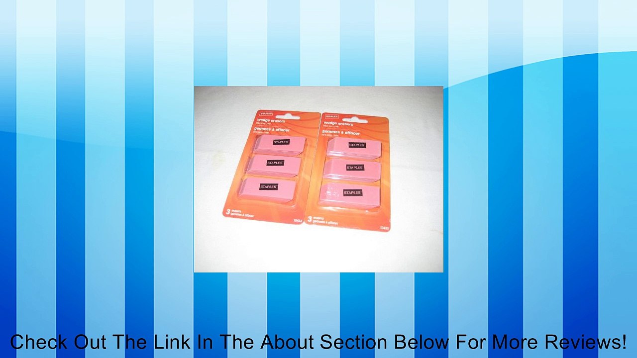 Staples Wedge Erasers (2 pk) Review