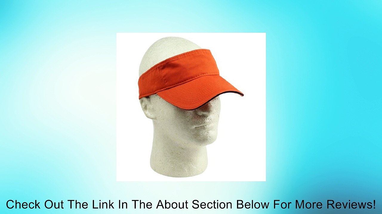 Washed Cotton Visor with Sandwich Bill Adjustable Mens Womens Golf Hat Review