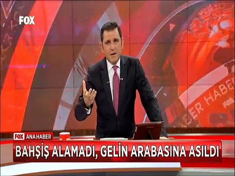 Bahşiş Alamayan çocuk gelin arabasına asılarak böyle gitti