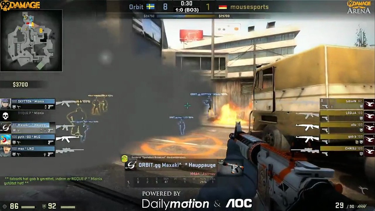 99damage arena #3 - orbit vs. mousesports (de_overpass) map 2