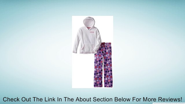 Calvin Klein Big Girls' CK 2 Piece Heart Sleep Set, White, Medium/10-12 Review