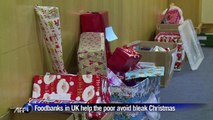 Foodbanks in UK help the poor avoid bleak Christmas