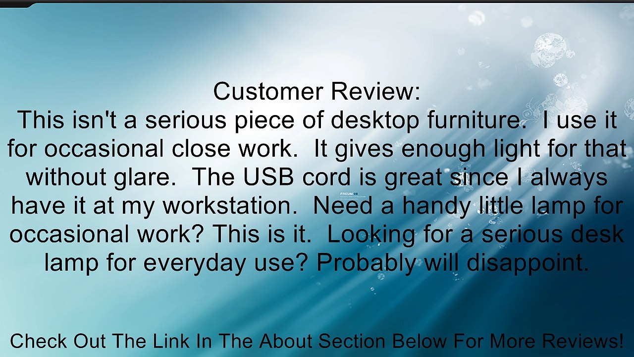 15 LEDs USB Table Light Stem Desk Reading Lamp Black Review