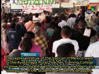 Pope's representative in Mexico brings support to Ayotzinapa students