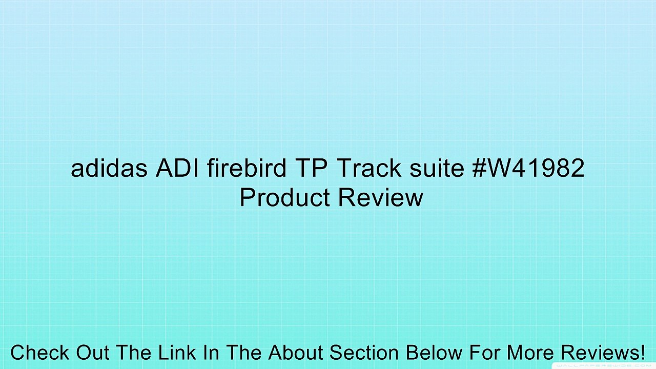 adidas ADI firebird TP Track suite #W41982 Review