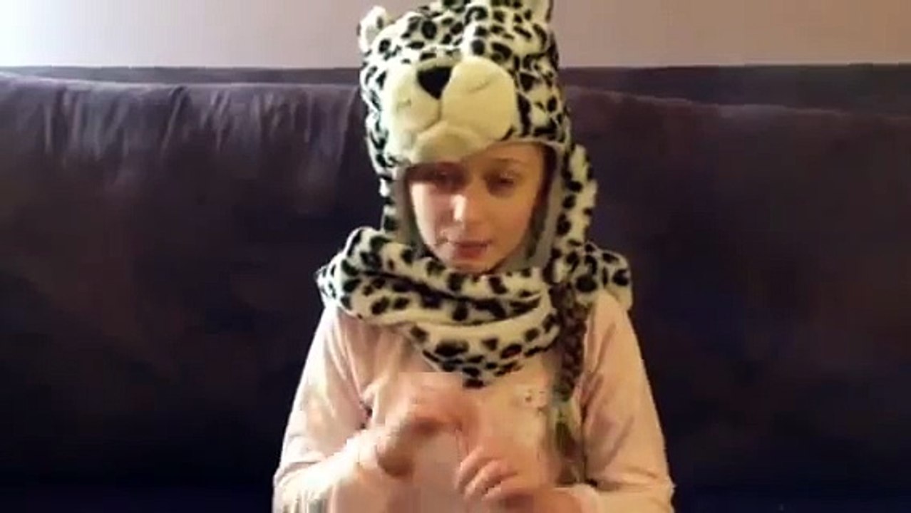 American girl reciting