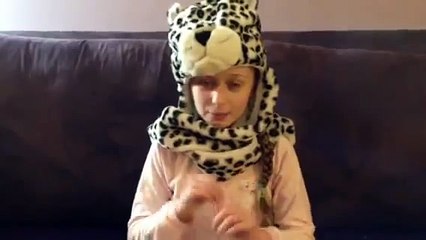 American girl reciting