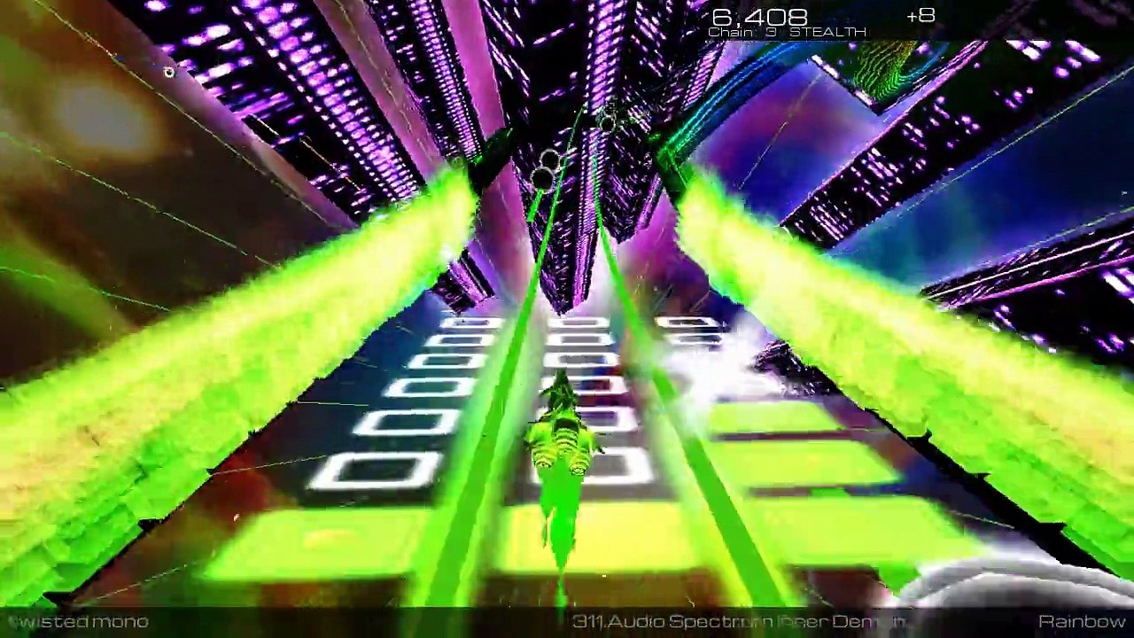 Audiosurf 2 Audio Spectrum Inner Demons (Skin Rainbow) (Twisted Mono Modus)