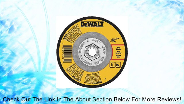 DEWALT DWA4511H 11 Metal Grinding Wheel, 4-1/2-Inchx 1/8-Inchx 5/8-Inch Review
