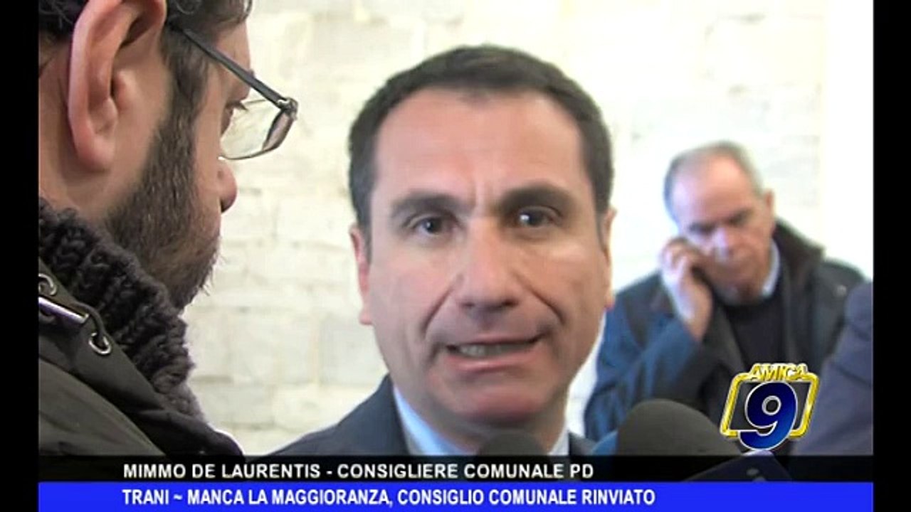 TRANI | Manca la maggioranza, consiglio comunale rinviato