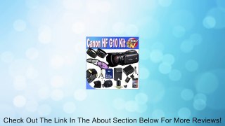 Canon VIXIA HF G10 Full HD Camcorder with HD CMOS Pro and 32GB Internal Flash Memory + 32GB SDHC Class 10 Memory Card + Extended Life Lithium Battery + Ac/Dc Rapid Charger + USB Card Reader + Memory Card Wallet + Shock Proof Deluxe Case + Mini HDMI to HDM
