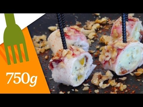 Recette de Petits sandwiches roulés au fromage - 750 Grammes