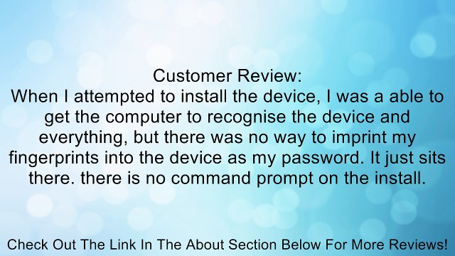 BestDealUSA USB Biometric Fingerprint Reader Password Lock Security For PC Computer Laptop Review