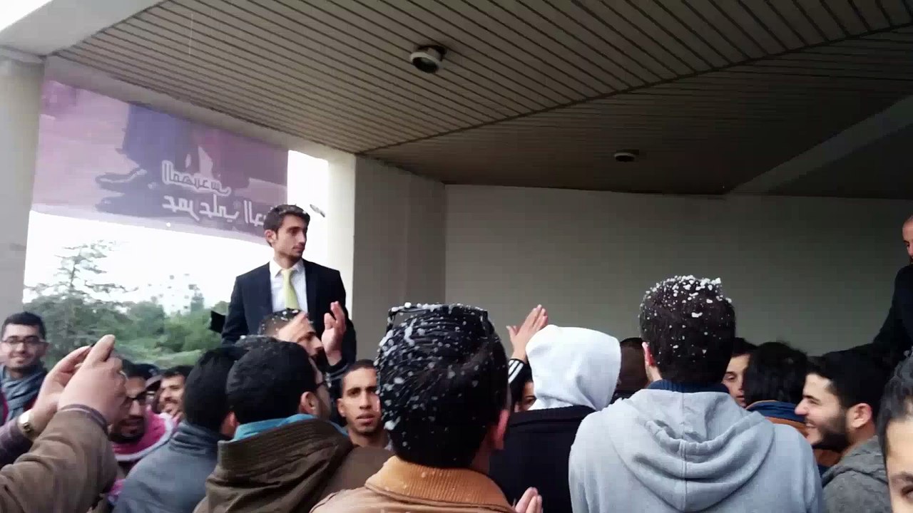 زفة شباب الكيماوي في كلية الهندسة (1) - الجامعة الأردنية