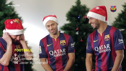 Messi  Suarez  And Mascherano Funny Christmas Celebration
