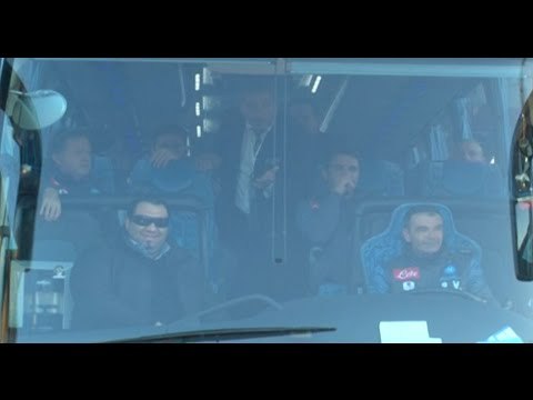 Napoli - La festa per la Supercoppa, la squadra a Capodichino -live- (22.12.14)