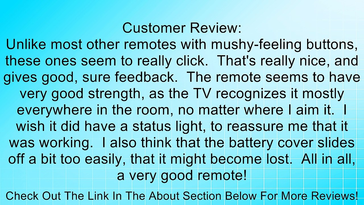 VIZIO XRT010 Remote Control Review