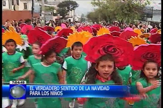 La navidad para los niños esta totalmente alejado de los regalos y de lo material