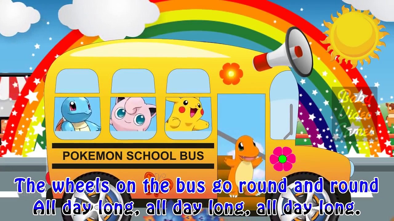 Wheels On The Bus Pokemon - Pokemon & School Bus Songs - Wheel On The Bus