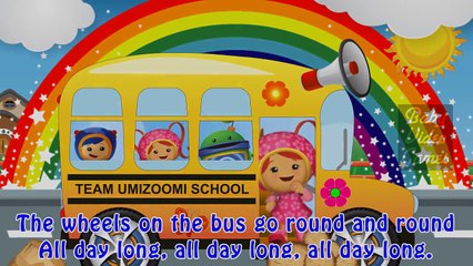 Wheels on the bus Team Umizoomi Songs - Team Umizoomi School Bus Song - Nursery Rhymes