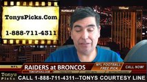 Denver Broncos vs. Oakland Raiders Free Pick Prediction NFL Pro Football Odds Preview 12-28-2014