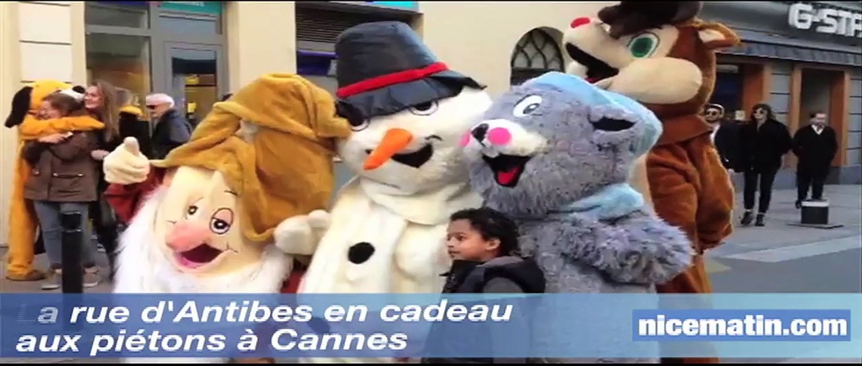 La rue d'Antibes en cadeau aux piétons à Cannes