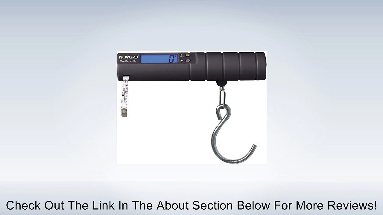 Newline Easy Grip Travel Luggage Fishing Scale with Measuring Tape - Black 86 Lb Max Review