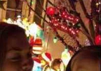 Baby Is Fascinated by Christmas Lights