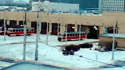 Видео-обзор Краснопресненского трамвайного депо, Москва, Строгино