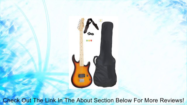 Vintage Sunburst Full Size Electric Guitar with Case Strap Pics and Pitchpipe Tuner Review