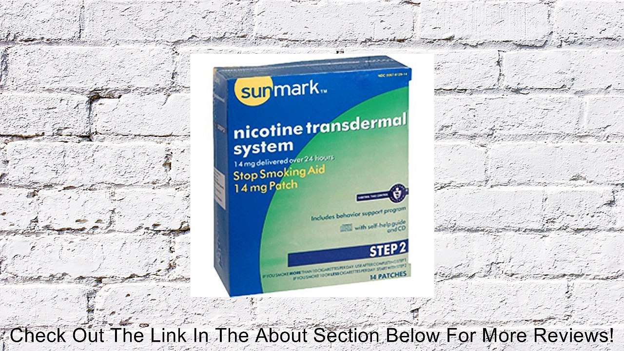 Sunmark Nicotine Transdermal System Step 2 Stop Smoking Aid, 14 mg, 14 patches Review