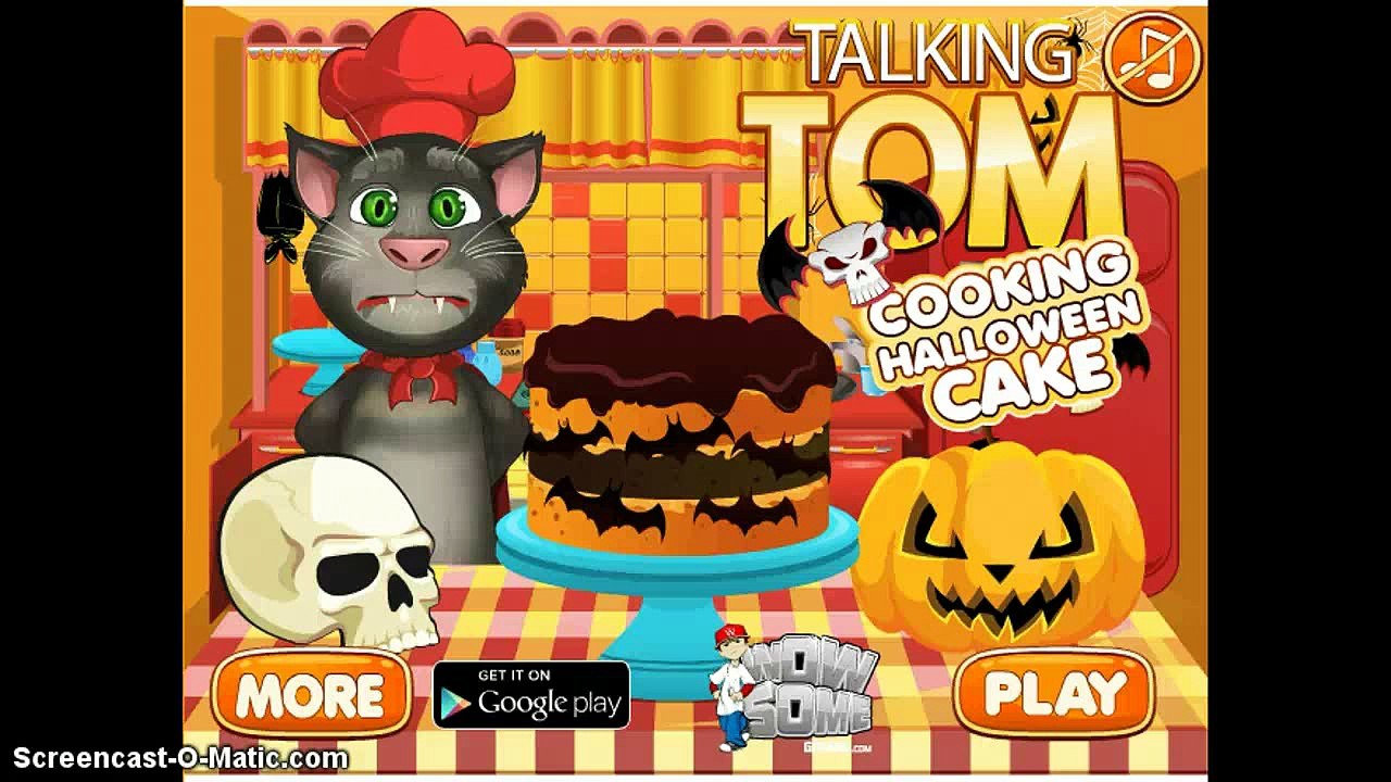 Talking Tom Cooking Halloween Cake Onlıne Games video Dailymotion