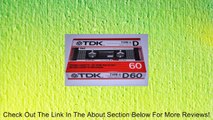 TDK D60 vintage audio cassette tape 1986 Review