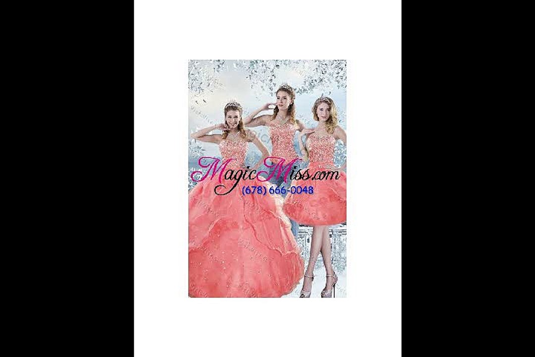 2015 Unique Fashionable deteachable Quinceanera Dresses Sweet 16 Dress with Beading